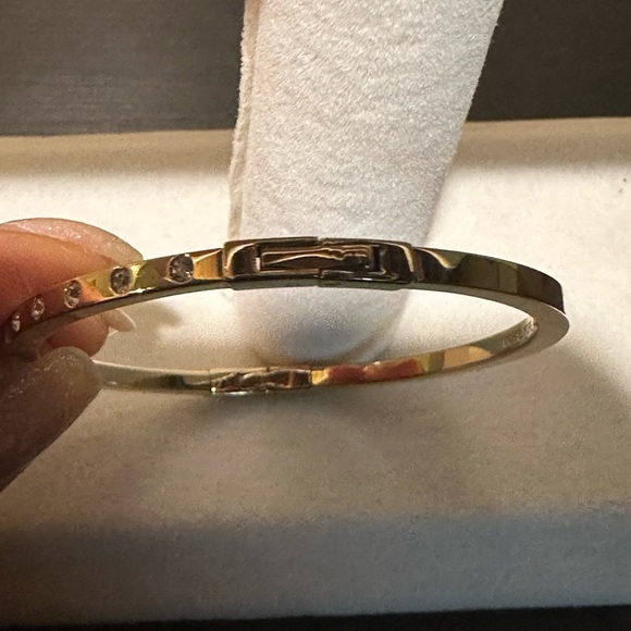 Beautiful gold tone Michael Kors bangle bracelet with rhinestones. - Picture 4 of 7